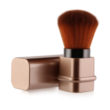 Customization Square Shape Single Gold Makeup Brush Portable   Foundation Make up Brushes Retractable Face Blush Brush